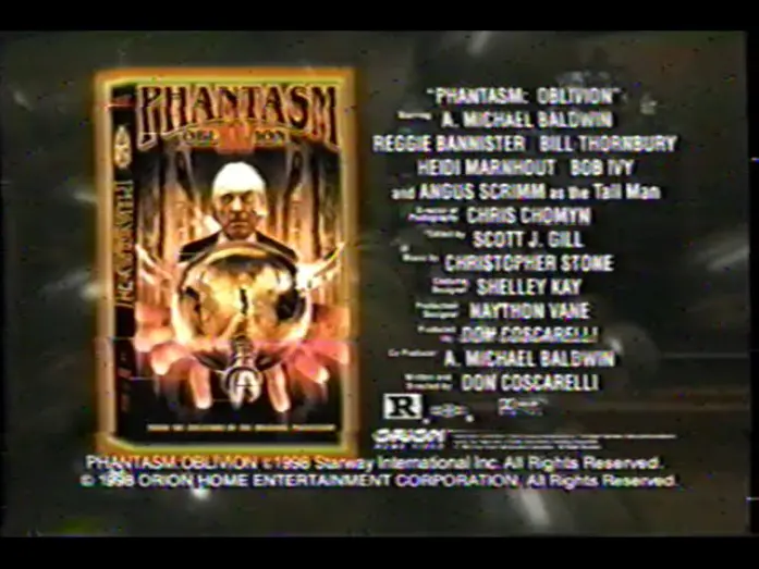 Video for the film Phantasm IV: Oblivion — Phantasm IV - Oblivion (1998) Teaser (VHS Capture)