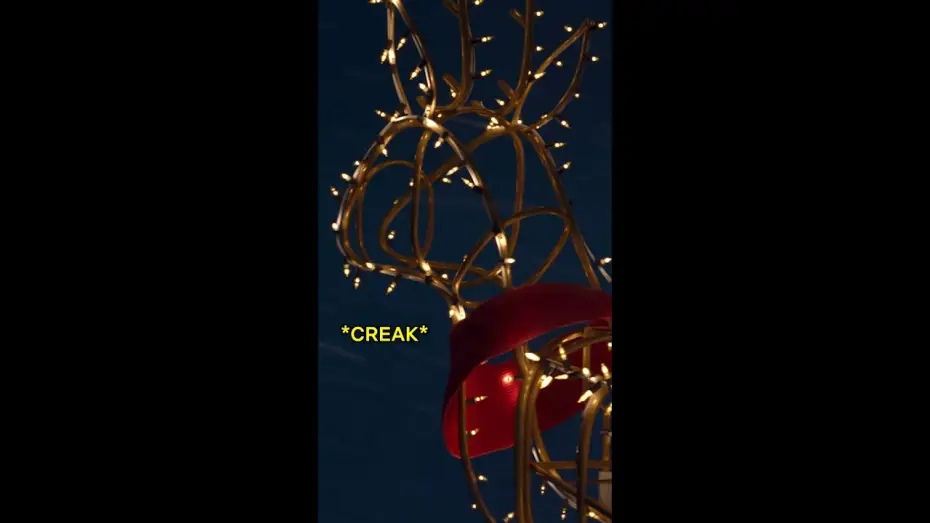 Video for the film That Christmas — Too many presents = one stuck Santa