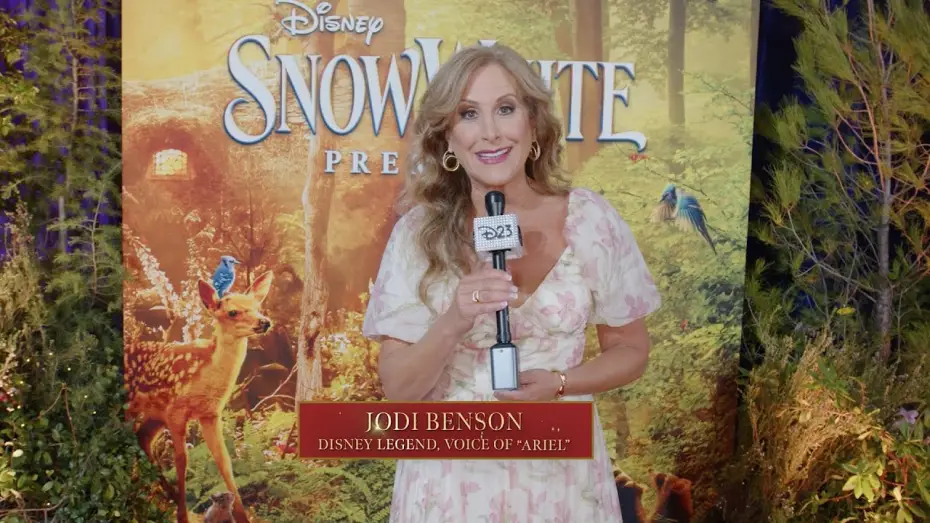 Video for the film Disney's Snow White — Jodi Benson, Voice of Ariel, Hosts Red Carpet Premiere