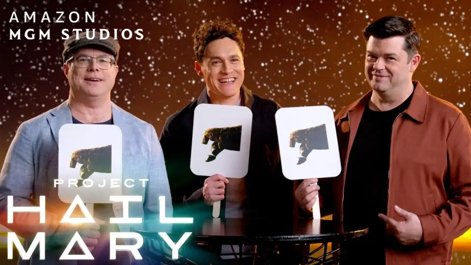 Video for the film Project Hail Mary — Andy Weir, Phil Lord & Chris Miller Play Thumbs Up/Down
