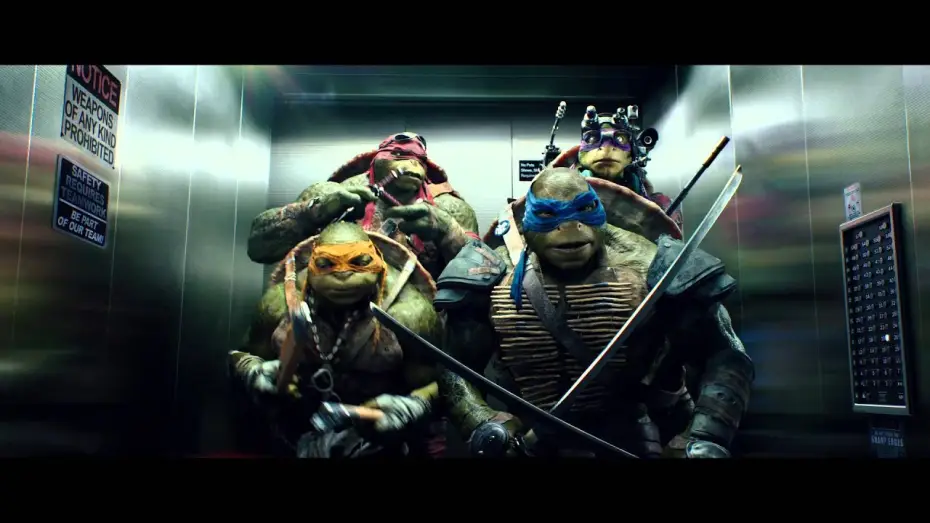 Video for the film Teenage Mutant Ninja Turtles — NINJA TURTLES – Beatbox dans l’ascenseur