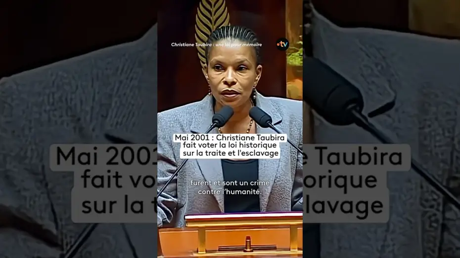 Video for the film Christiane Taubira : une loi pour mémoire — Loi Taubira : son discours historique sur l'esclavage à l'Assemblée Nationale