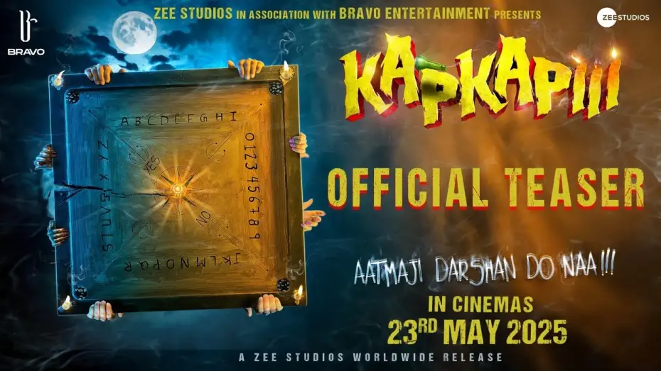 Video for the film Kapkapiii — Kapkapiii Official Teaser | Sangeeth S| Shreyas T, Tusshar K, Siddhi I | Sonia| In Cinemas 23 May 25