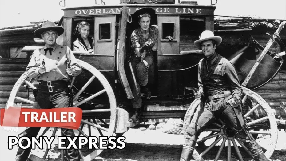 Video for the film Pony Express — Pony Express 1953 Trailer | Charlton Heston | Rhonda Fleming