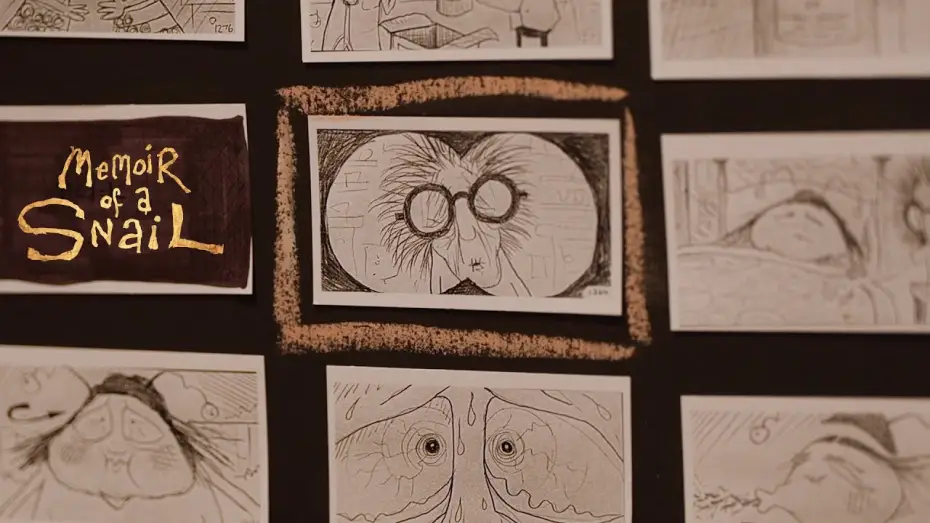 Video for the film Memoir of a Snail — Behind The Scenes With Adam Elliot - Storyboarding