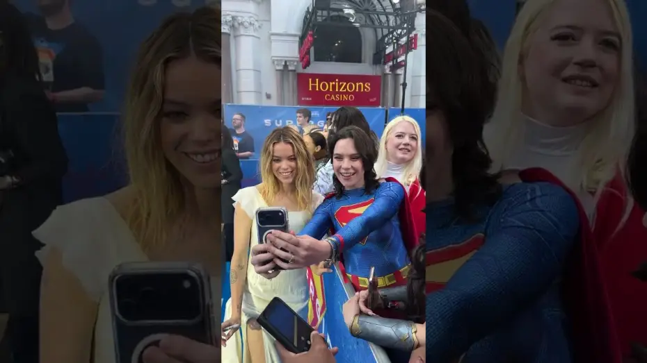Video for the film Supergirl — Milly Alcock meets SUPERGIRL fans in London