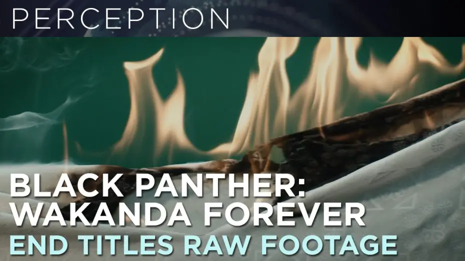 Video for the film Black Panther: Wakanda Forever — End Title Sequence Raw Burning Footage