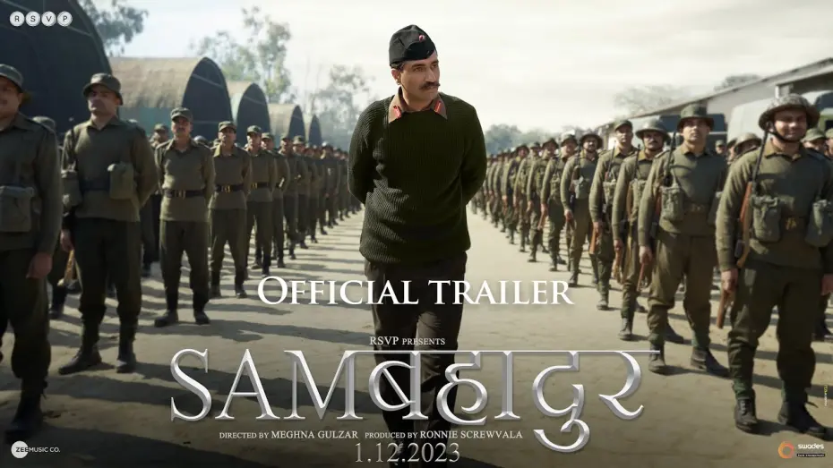 Video for the film Sam Bahadur — Samबहादुर - Official Trailer | Vicky Kaushal | Meghna Gulzar | Ronnie S | In Cinemas 01.12.2023