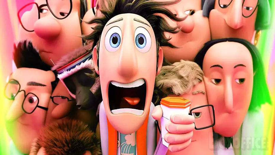 Video for the film Cloudy with a Chance of Meatballs 2 — Le premier jour de travail d'un scientifique loufoque
