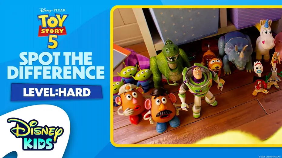 Video for the film Toy Story 5 — Spot the Difference  - Toy Story 5 - Level: Hard