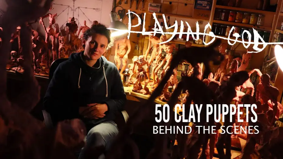 Video for the film Playing God — PLAYING GOD || 50 Clay Puppets Behind the Scenes