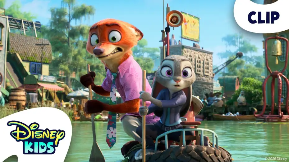 Video for the film Zootopia 2 — Nick and Judy's Epic Chase Through Marsh Market