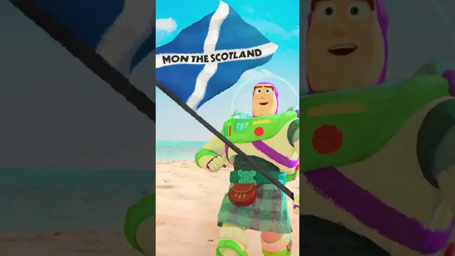 Video for the film Toy Story 5 — To Infinity, Boston, Miami, and Beyond! Scottish fans bring the Buzz.