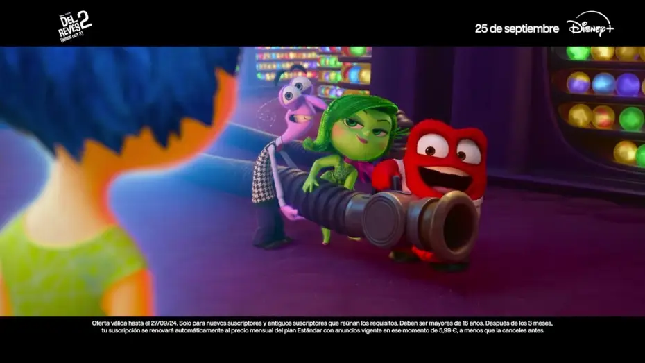 Video for the film Inside Out 2 — Anuncio: '25 de septiembre en Disney+'