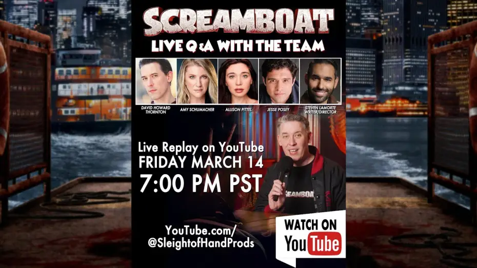 Video for the film Screamboat — Q&A Livestream Replay Featuring DAVID HOWARD THORNTON