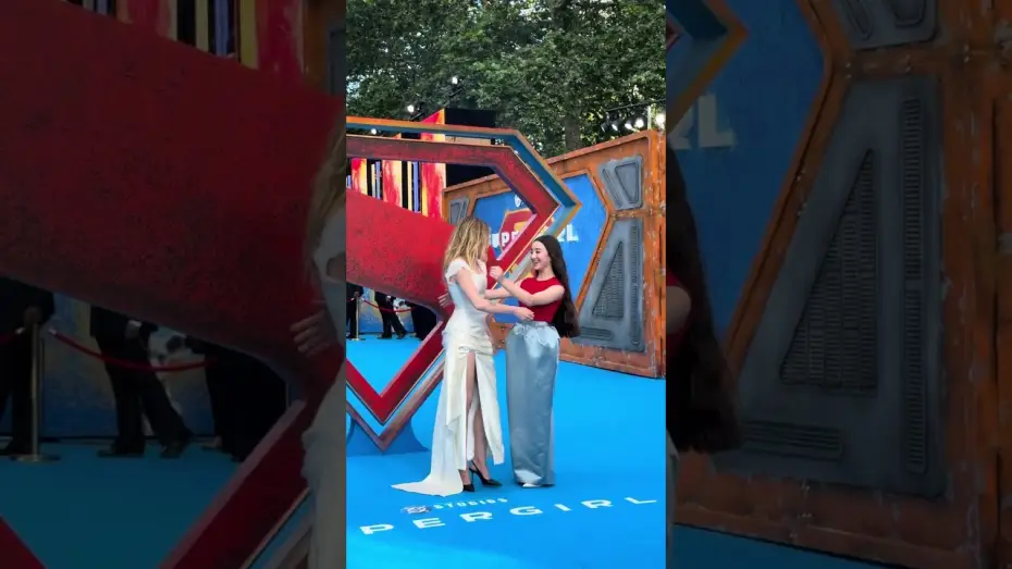 Video for the film Supergirl — A sweet surprise as Milly Alcock & Eve Ridley team up in London for SUPERGIRL.