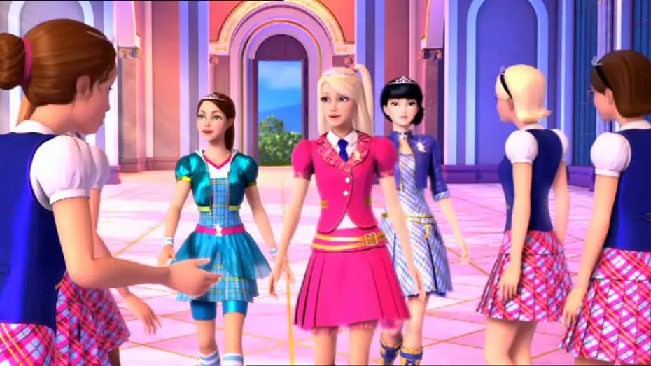 Video for the film Barbie: Princess Charm School — Videoclip musical de Barbie: Escuela de Princesas