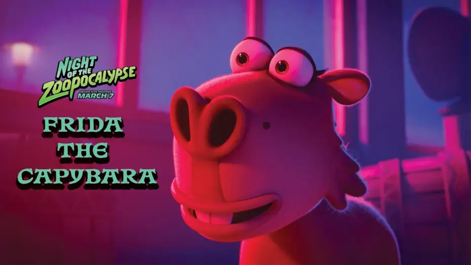 Video for the film Night of the Zoopocalypse — Frida the Capybara Vibes to the Viral Capybara Song
