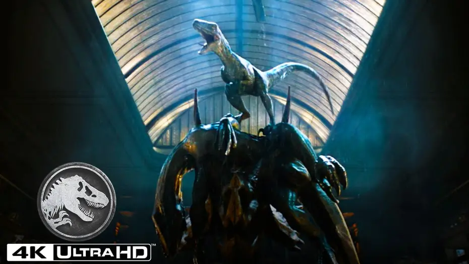Video for the film Jurassic World: Fallen Kingdom — Indoraptor vs Blue in 4k HDR