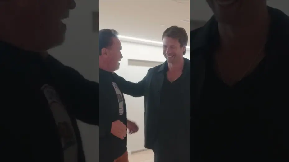 Video for the film The Running Man — Nothing beats the support from Arnold himself.