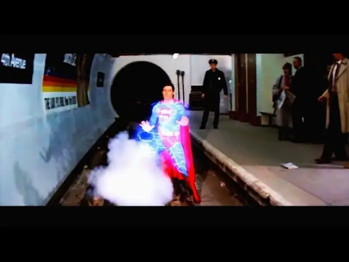 Video for the film Superman IV: The Quest for Peace — "Superman IV" (1987) Subway Billboard Blooper