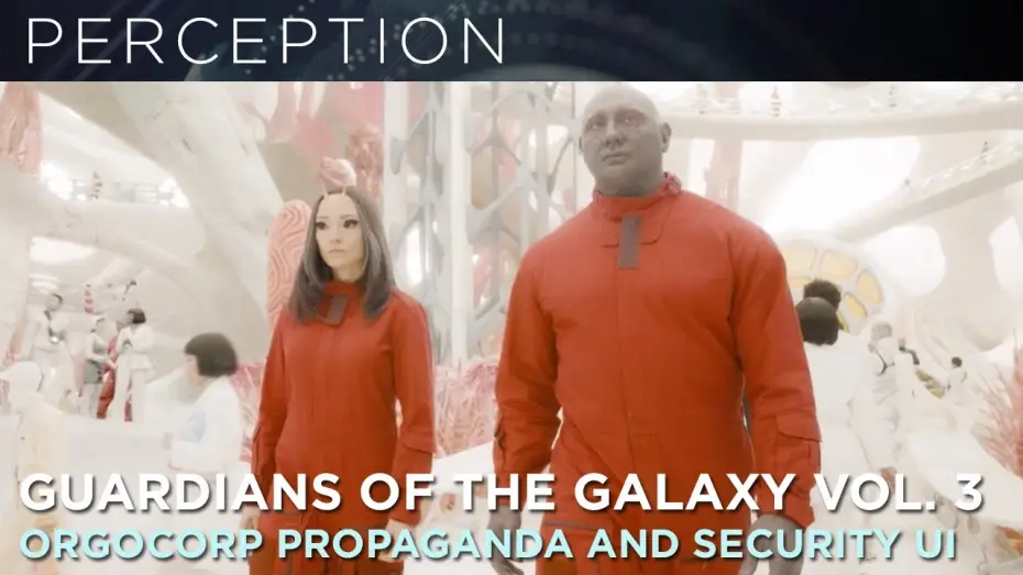 Video for the film Guardians of the Galaxy Vol. 3 — OrgoCorp Introduction and Security UI Scene