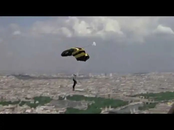 Video for the film A View to a Kill — Eiffel Tower Jump