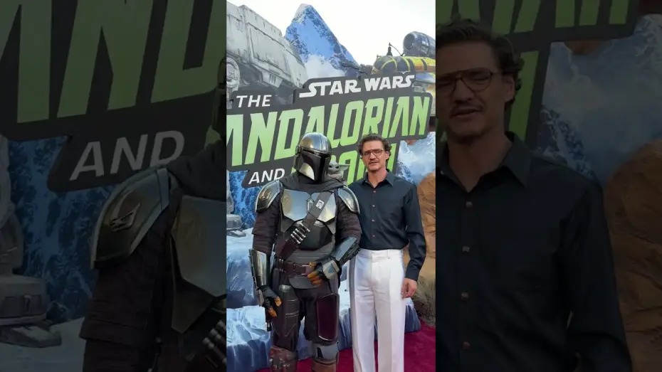 Video for the film The Mandalorian & Grogu — Pedro Pascal with Grogu