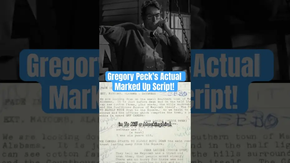 Video for the film To Kill a Mockingbird — What Gregory Peck Wrote On His 'To Kill a Mockingbird' Script!