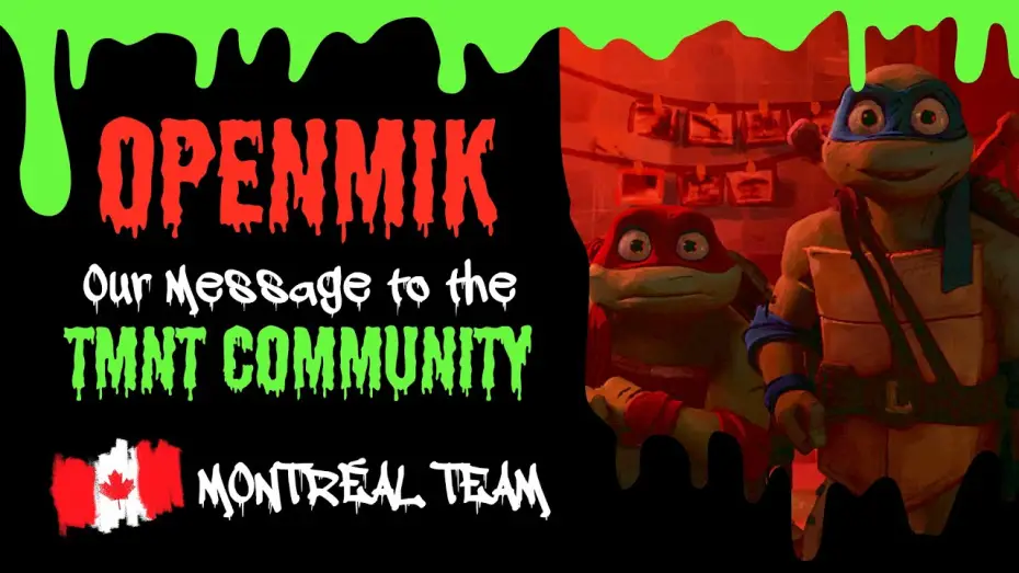 Video for the film Teenage Mutant Ninja Turtles: Mutant Mayhem — #OpenMik - Giving Mutants Life | Our Message to the TMNT community 💬