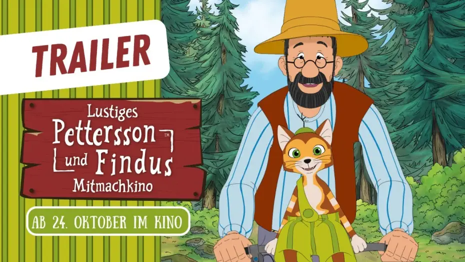 Video for the film Lustiges Pettersson und Findus Mitmachkino — Pettersson und Findus - Das lustige Mitmachkino im Oktober (OFFIZIELLER TRAILER)
