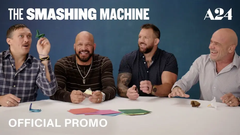 Video for the film The Smashing Machine — Oleksandr Usyk, Mark Kerr, Ryan Bader and Bas Rutten Try Origami