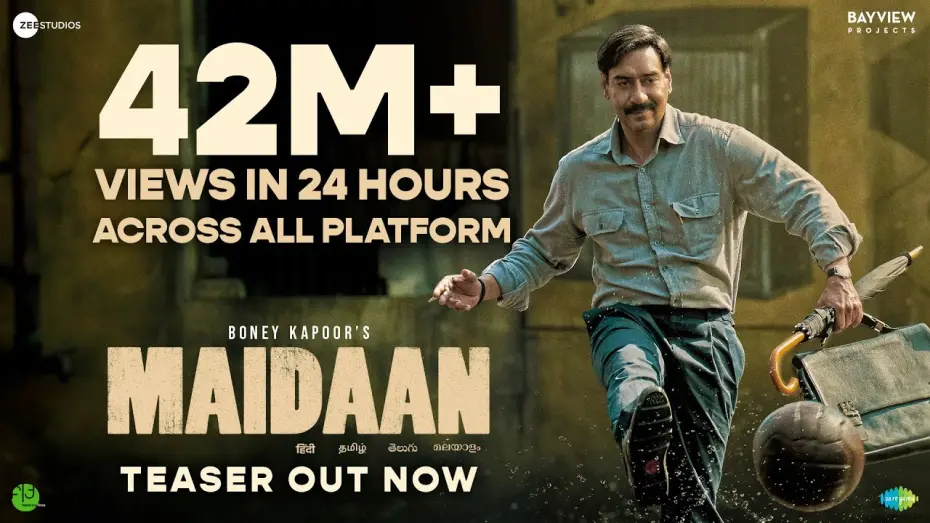 Video for the film Maidaan — Maidaan Teaser | Ajay Devgn | Amit Sharma | Boney Kapoor | A.R. Rahman | Fresh Lime Films | June 23