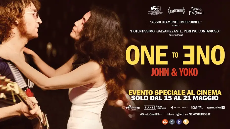 Video for the film One to One: John & Yoko — ONE TO ONE: JOHN & YOKO. Dal 15 al 21 maggio al cinema