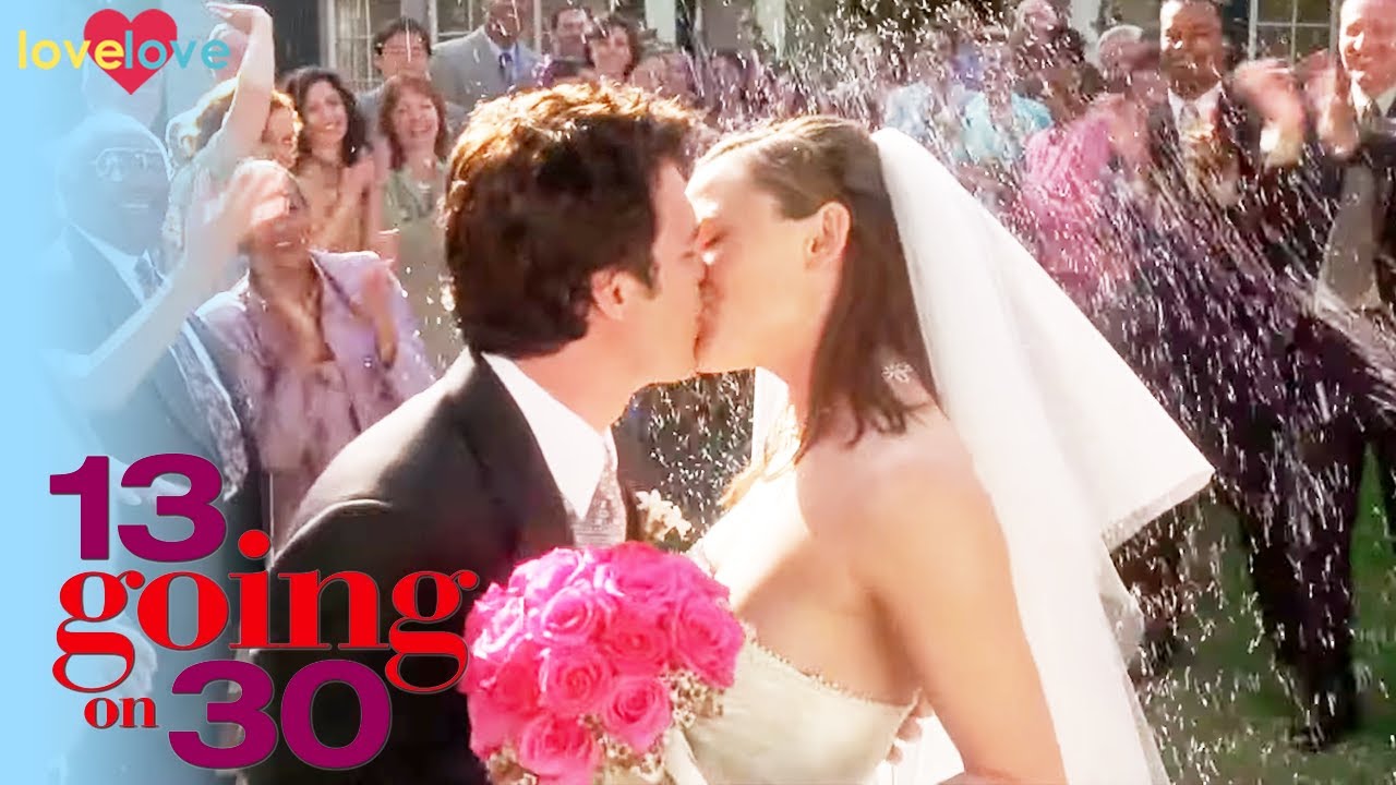 Video for the film 13 Going on 30 — Matty and Jenna Kiss On Their Wedding Day!