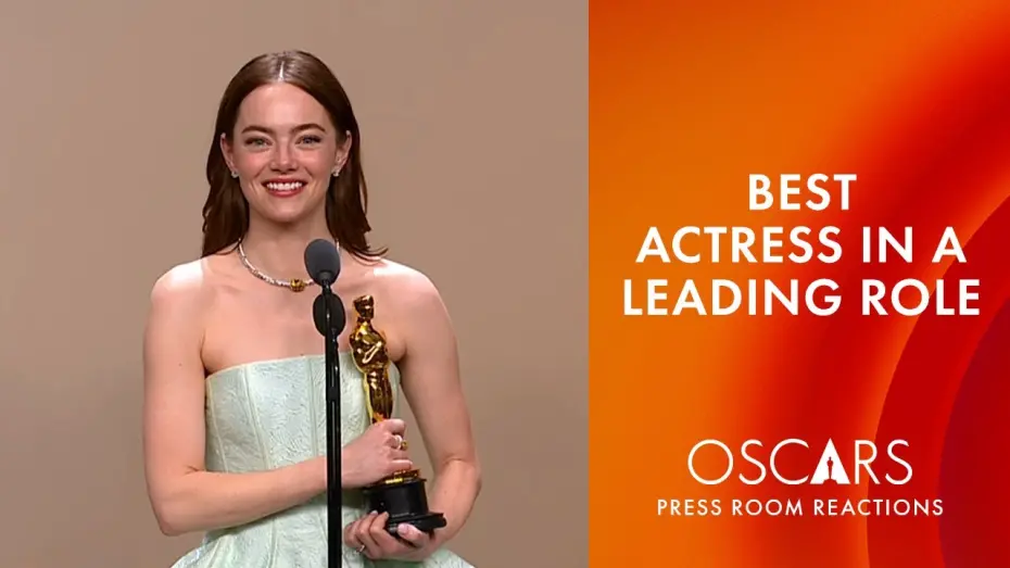 Video for the film Poor Things — Emma Stone | Best Actress in a Leading Role | Oscars 2024 Press Room Speech
