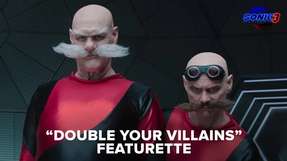 Video for the film Sonic the Hedgehog 3 — "Double Your Villains" Featurette