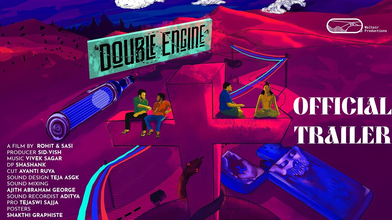 Video for the film Double Engine — #DoubleEngine Movie - Theatrical Trailer | Rohit & Sasi | #VivekSagar | In Theatres Jan 5th 2024