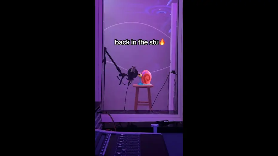 Video for the film The SpongeBob Movie: Search for SquarePants — Gary in the recording booth