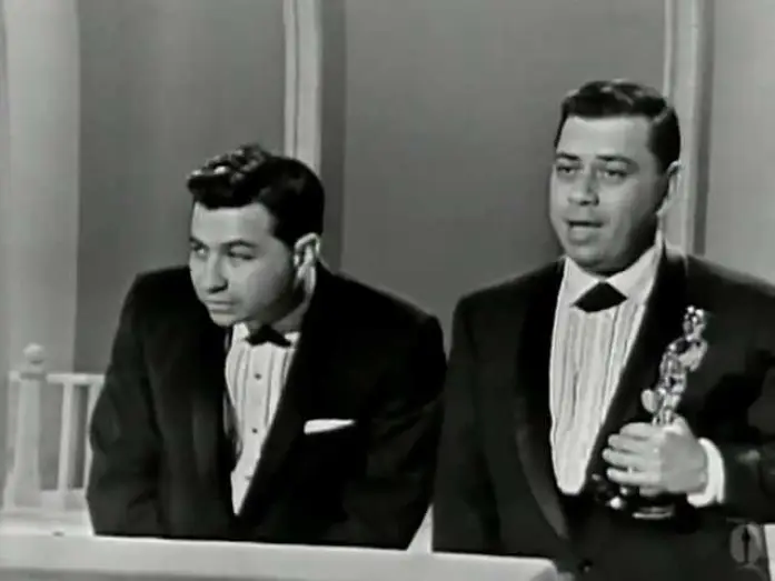 Video for the film Mary Poppins — The Sherman Brothers winning the Oscar® for Music Score for "Mary Poppins"