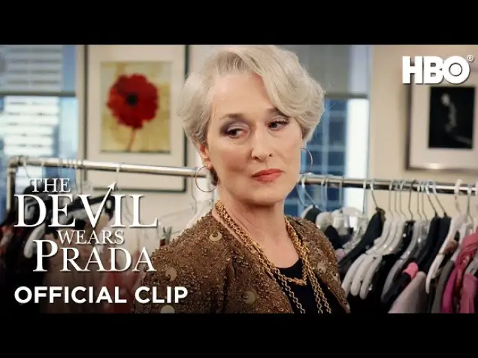 Video for the film The Devil Wears Prada — Miranda Priestly Educates Andy About Her Cerulean Sweater