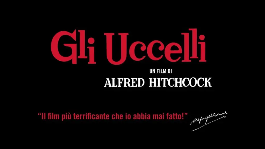 Video for the film The Birds — Alfred Hitchcock presenta GLI UCCELLI (Il Cinema Ritrovato al cinema)