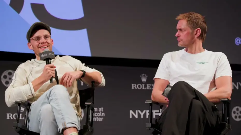 Video for the film Pillion — Harry Lighton and Alexander Skarsgård on Pillion