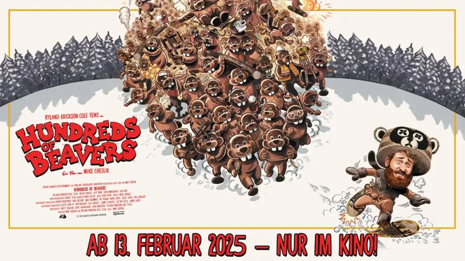 Video for the film Hundreds of Beavers — HUNDREDS OF BEAVERS - Ab 13.02.25 nur im Kino!