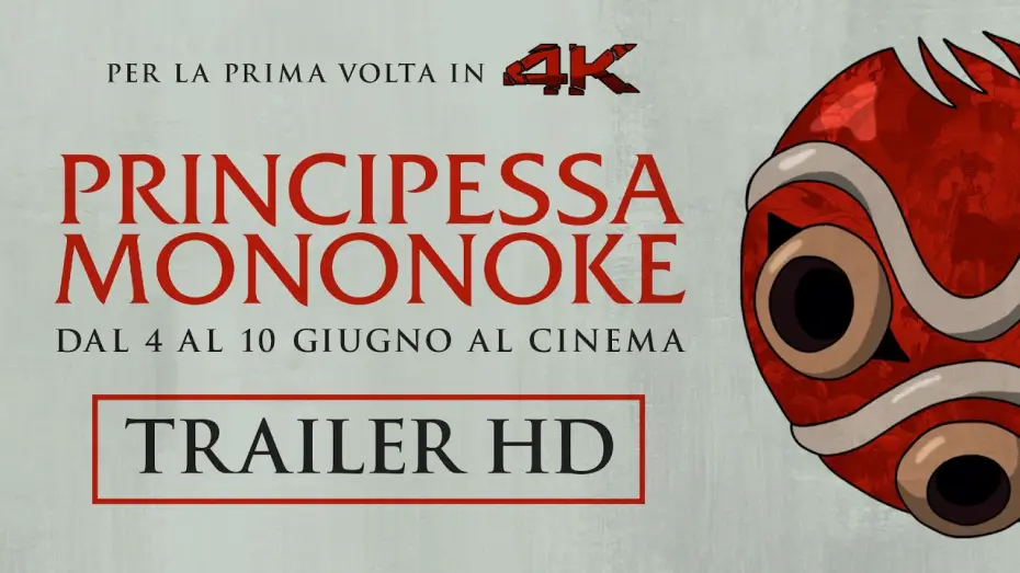 Video for the film Princess Mononoke — PRINCIPESSA MONONOKE | Evento 4-10 giugno al cinema per la prima volta in 4K e con nuovo doppiaggio