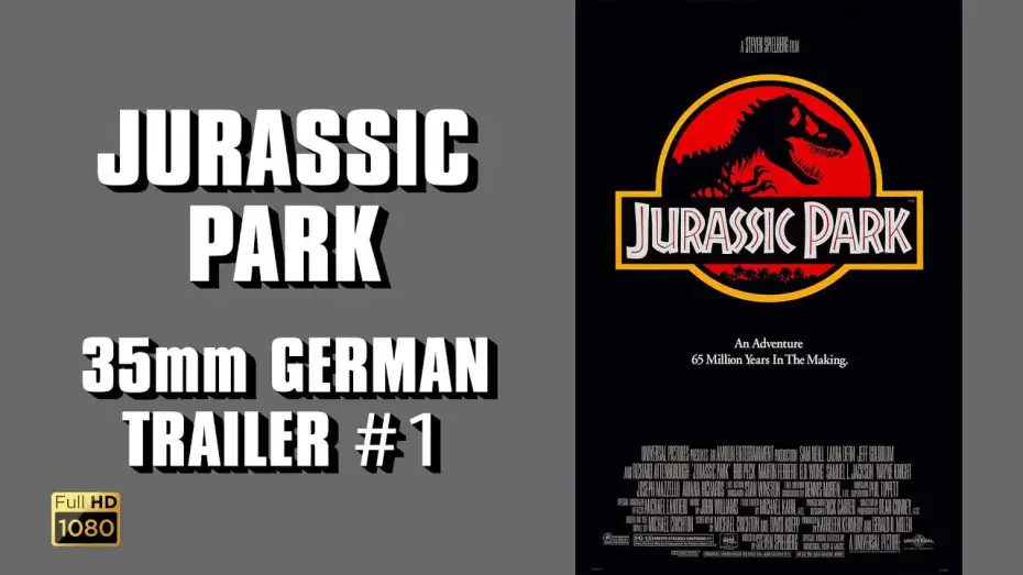 Video for the film Jurassic Park — Jurassic Park - 35mm Kino Trailer #1 - Deutsch HD