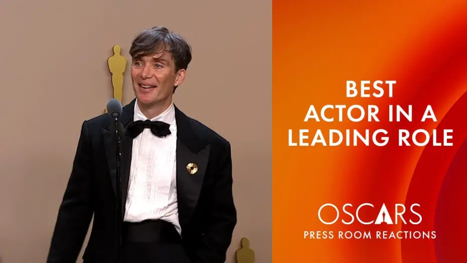 Video for the film Oppenheimer — Cillian Murphy | Best Actor in a Leading Role | Oscars 2024 Press Room Speech