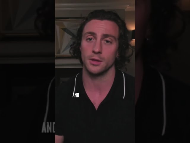 Video for the film Bullet Train — Aaron Taylor Johnson talks about working with Brad Pitt