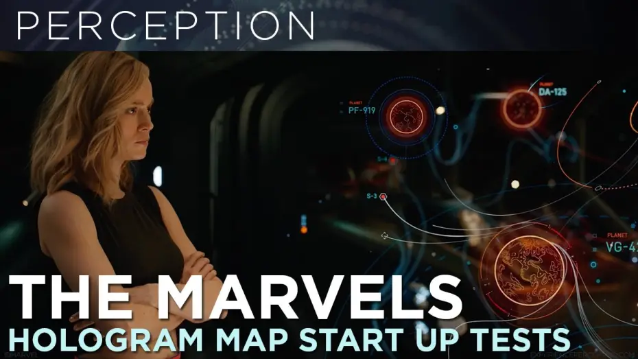 Video for the film The Marvels — Hologram Map Start Up Tests