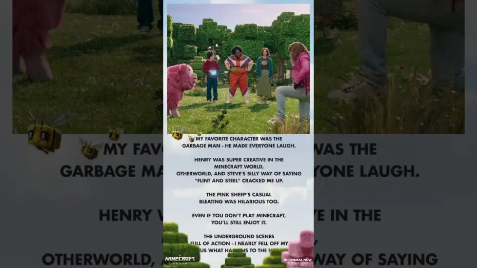 Video for the film Minecraft — A Minecraft Movie: A 9-Year-Old Fan's Review